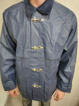 Chaqueta impermeable hombre azul