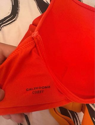 2 Tops Bikini Calzedonia Naranja y Rojo