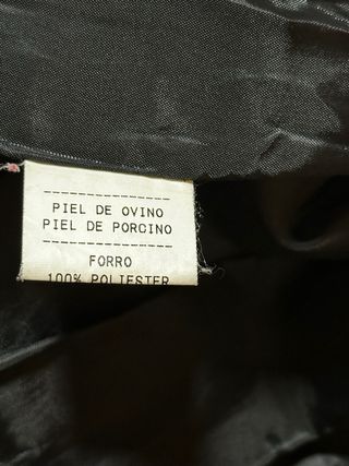 Abrigo Piel Vintage Auténtica Marrón Negro
