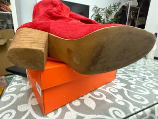 Botas altas tacón rojas