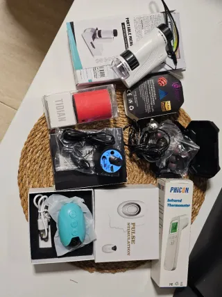 Lote Electrónicos: Microscopio, Termómetro, Auricu