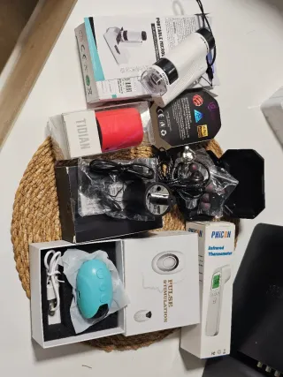 Lote Electrónicos: Microscopio, Termómetro, Auricu