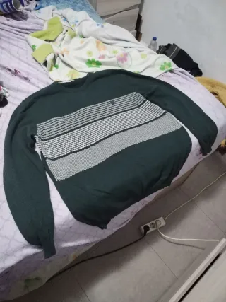 Jersey hombre verde y blanco