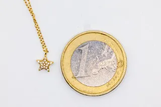 Cadena y Dije Estrella Oro 18k