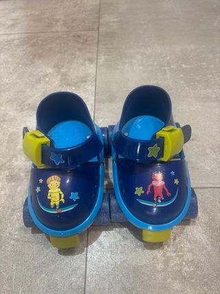 Patines Ajustables Infantiles Azul y Verde