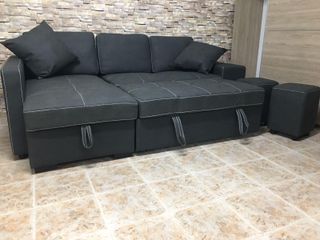 Sofá Cama Chaise Longue Stacy – Grande y con Almacenamiento