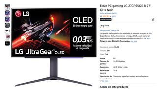 MONITOR LG 27GR95QE B 27 OLED QHD 240Hz