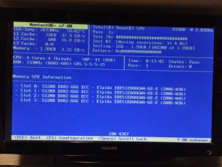 4x 512MB DDR2 PC2-5300E ECC Unbuffered RAM