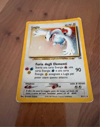 Lugia Holo 90 PV Carta Pokémon