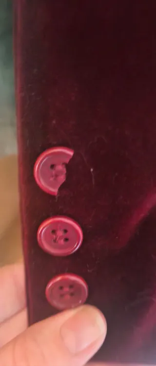 Chaqueta terciopelo granate Regina Rubens Talla S