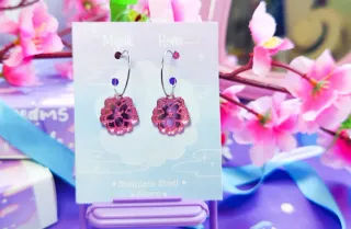 Pendientes Mystic Rona flor cerezo rosa