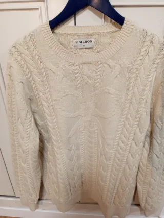 Jersey Silbon Trenzado Beige Talla XL