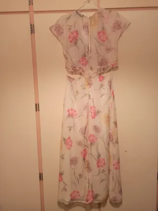 Vestido Zara floral multicor