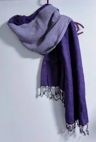 Bufanda H&M Morada Rayas