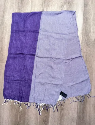 Bufanda H&M Morada Rayas