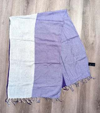 Bufanda H&M Morada Rayas