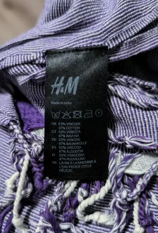 Bufanda H&M Morada Rayas