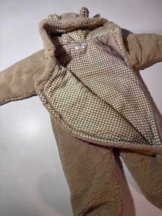 Tuta neonato orsetto con cappuccio