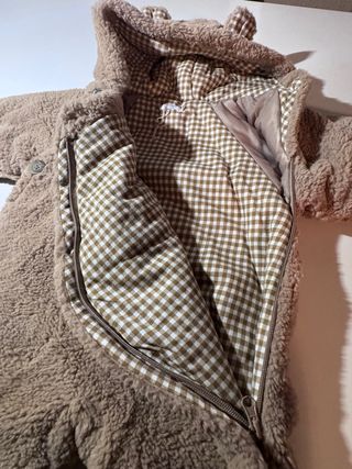 Tuta neonato orsetto con cappuccio