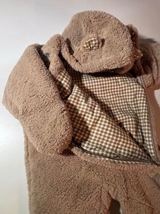 Tuta neonato orsetto con cappuccio