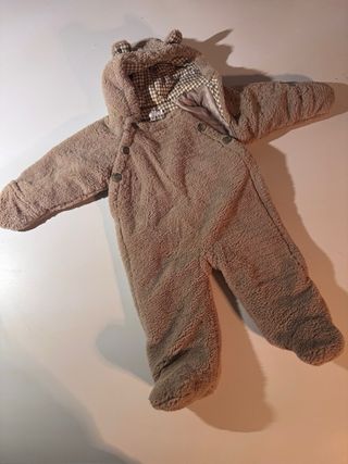 Tuta neonato orsetto con cappuccio