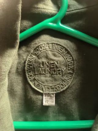 Chaqueta Lino Verde Talla XL