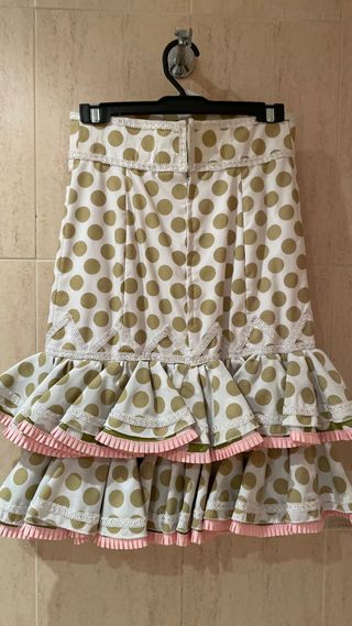 Falda flamenca lunares dorados