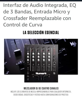 Numark M6 USB DJ Mixer 4 Canali