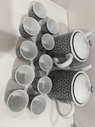 Juego de té tetera y tazas