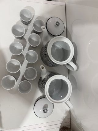 Juego de té tetera y tazas