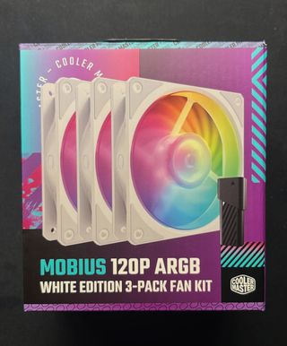Kit 3 Ventoinhas Cooler Master Mobius 120P ARGB