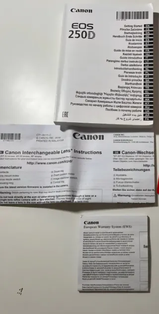 Cámara Canon EOS 250D reflex 4k sin apenas uso