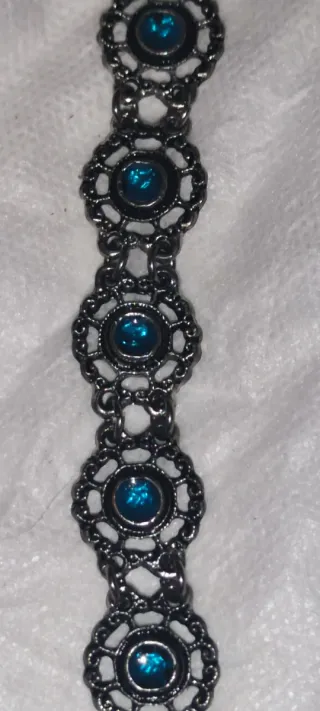 Pulsera Plata 925 con piedras verdes