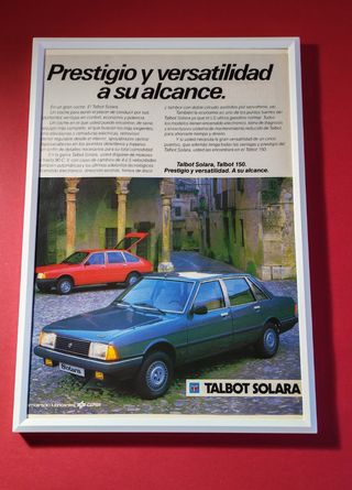 Talbot Solara cuadro cartel publicidad