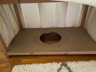 Mesa brasero con sayas a medida