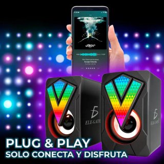 Altavoces Gaming con Luz LED RGB. Nuevos