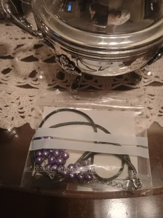 Collar y pendientes uvas La Rioja bisutería fina.