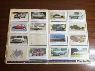 Colección de Cromos Coches Motor 16 año 1986