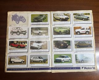 Colección de Cromos Coches Motor 16 año 1986