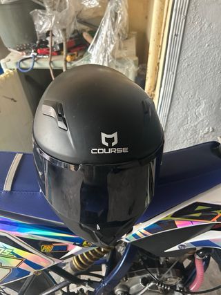 Casco de moto negro COURSE Talla S