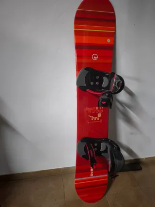 Tabla Snowboard con Fijaciones