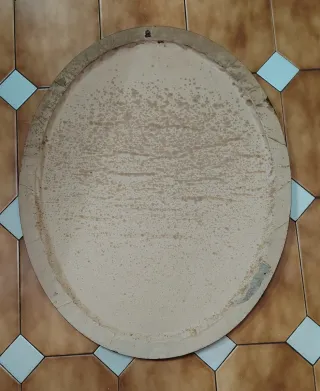 Quadro oval com flores, estilo vintage