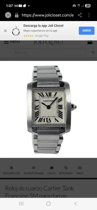 Reloj Cartier Tank Francaise SM