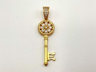 colgante oro 18k con circonita