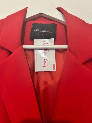Americana blazer vestido rojo
