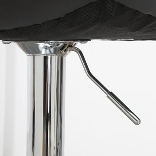 Conjunto de 2 Taburetes de Bar en Piel Sintética con Respaldo, Taburetes de Cocina y Salón Giratorios con Reposapiés, 42X45X89-110Cm, Gris