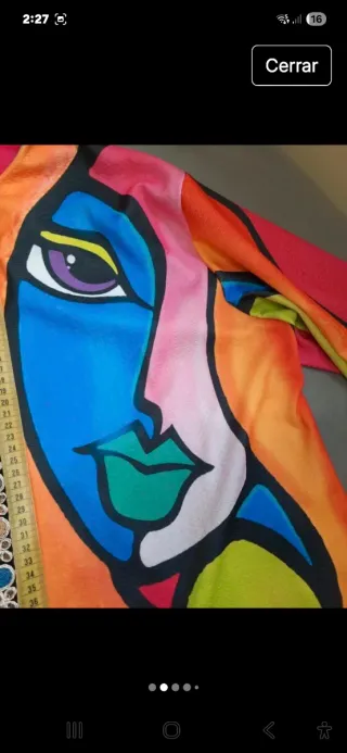 Chaqueta estilo Picasso multicolor talla única