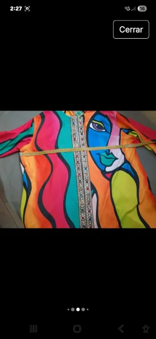 Chaqueta estilo Picasso multicolor talla única