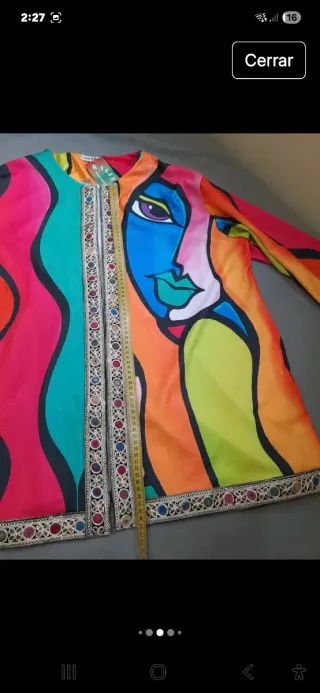 Chaqueta estilo Picasso multicolor talla única