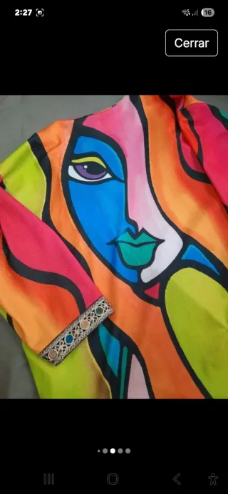 Chaqueta estilo Picasso multicolor talla única
